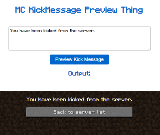 MC Kickmessage Thing Preview